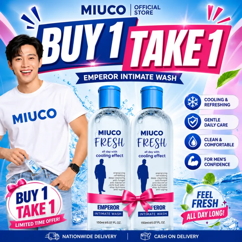 MIUCO Emperor Cooling Intimate Wash 150ml – BUY 1 TAKE 1 | Refreshing Daily Hygiene & Fresh Care