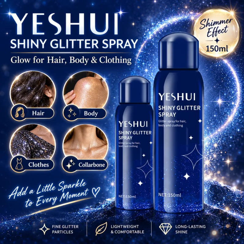 【BUY 1 TAKE 1】Hot Night Club Party High Gloss GlitterSpray for Body Hair Clothes Dating 150ml